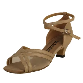 1.3" Harper -- Thick Heel Latin Sandal -- Tan