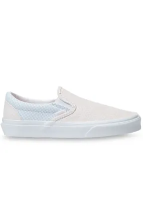 (3TB44A) Pastel Checkerboard Classic Slip-On Shoes - Misty Blue