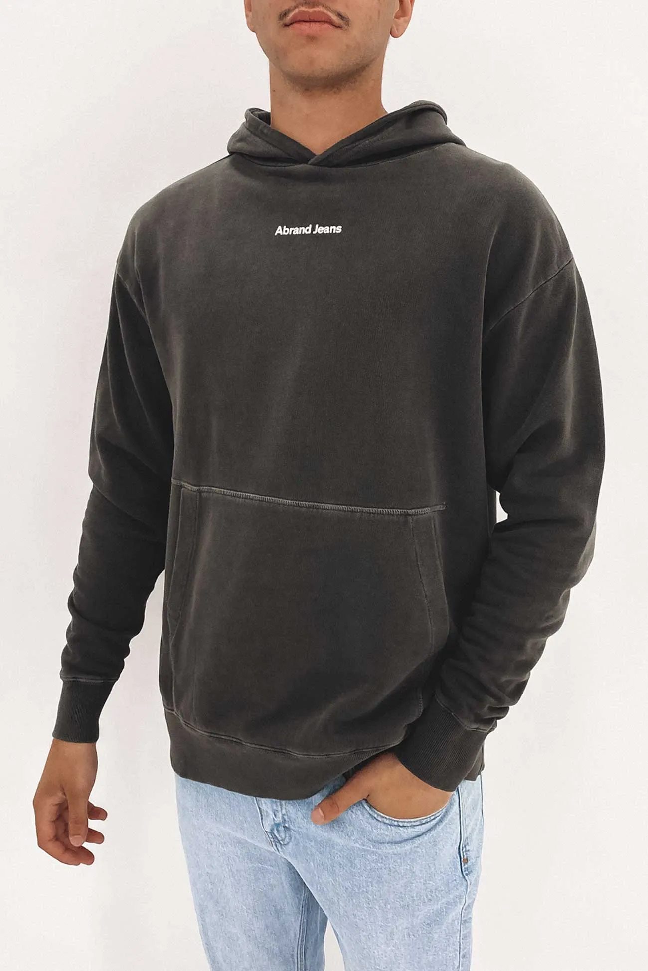 A Relaxed Hoodie Washed Black