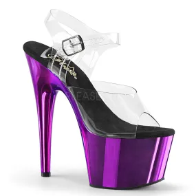 Adore-708 Purple Chrome, 7" Heels