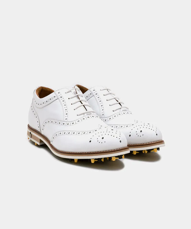 ALL CLASSIC Golf Noble Wingtip Classic Golf Shoes - White