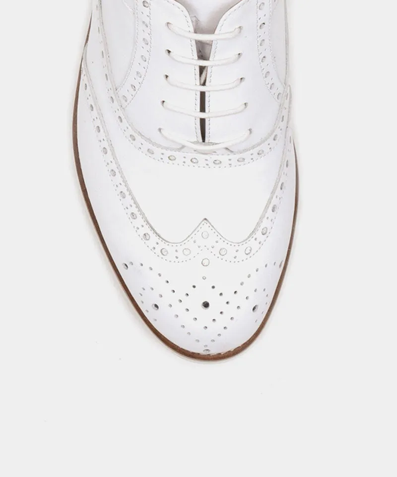 ALL CLASSIC Golf Noble Wingtip Classic Golf Shoes - White