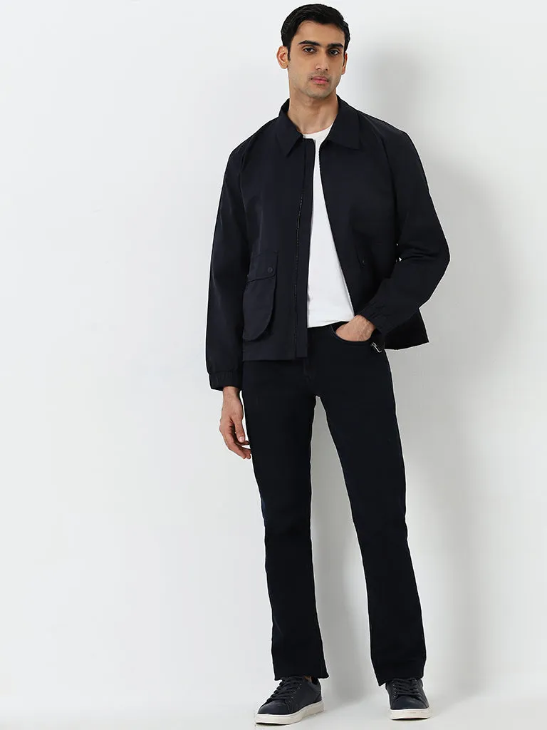 Ascot Navy Cargo-Style Relaxed-Fit Jacket