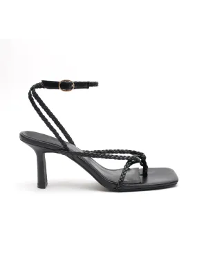 Braided Strap Heel | Black