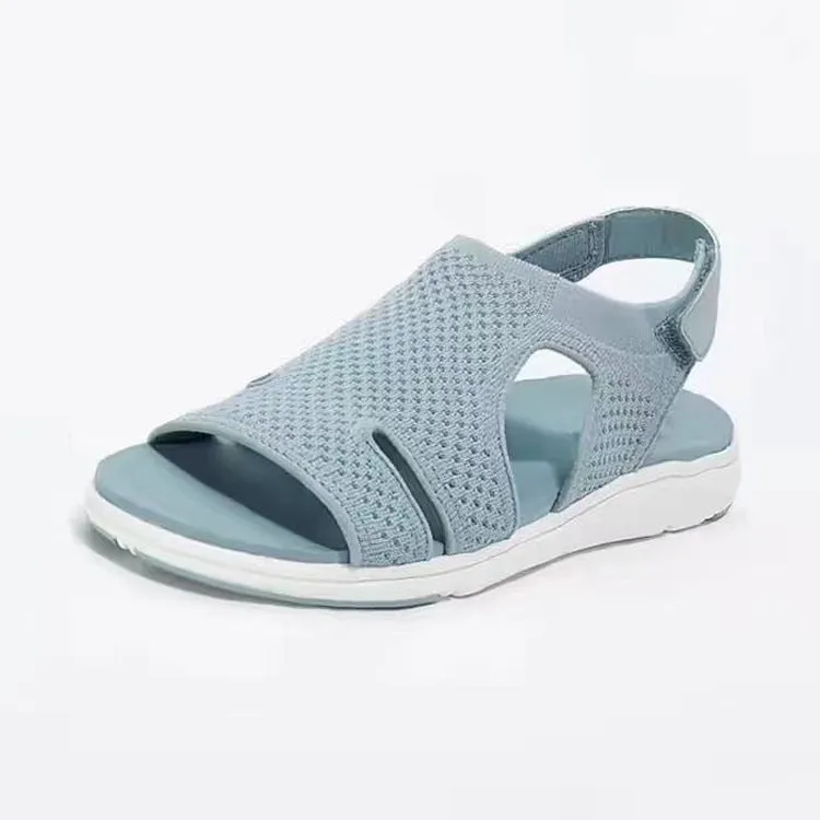 Breathable Stretch Fly Woven Comfortable Velcro Casual Sandals - Women's shoes