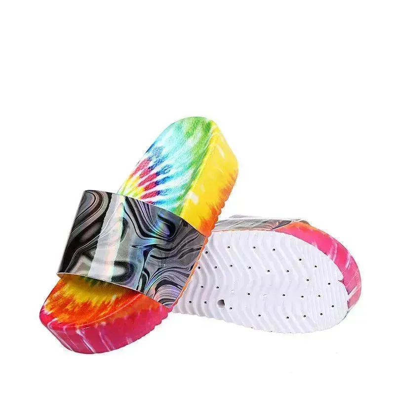 Color Printing Plus Size Slippers Women Platform Sandals And Slippers Beach Shoes Women