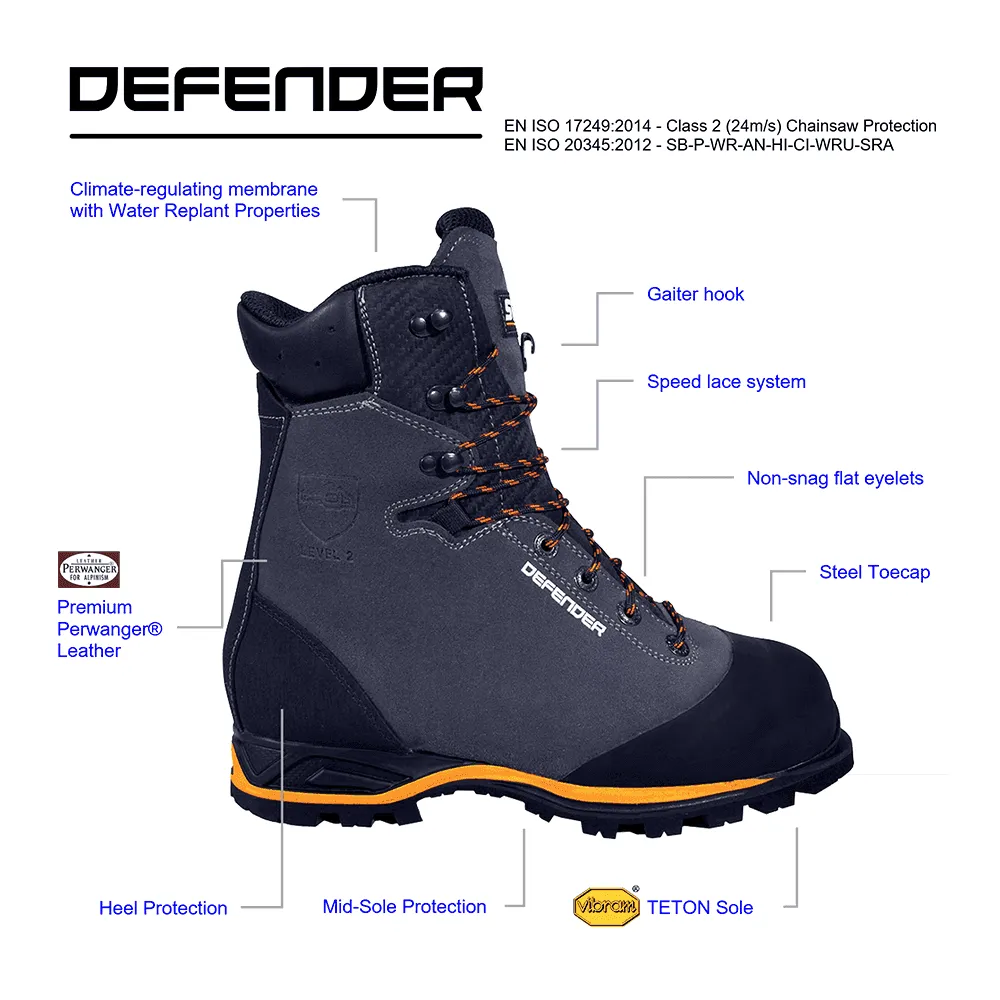 DEFENDER Chainsaw Boots Class 2