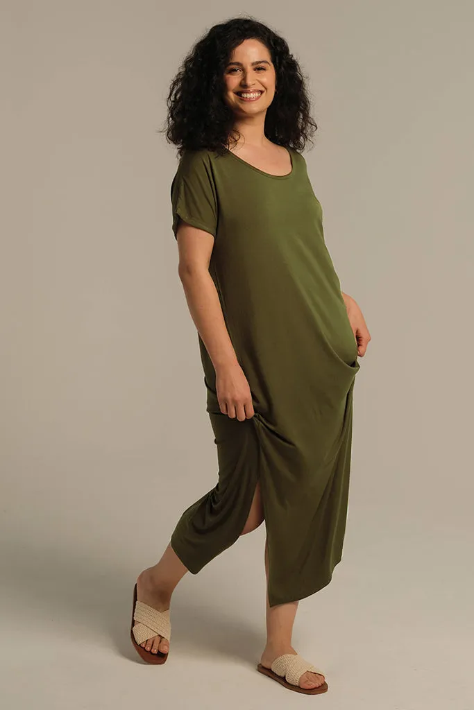 Elsie Dress - Dark Olive