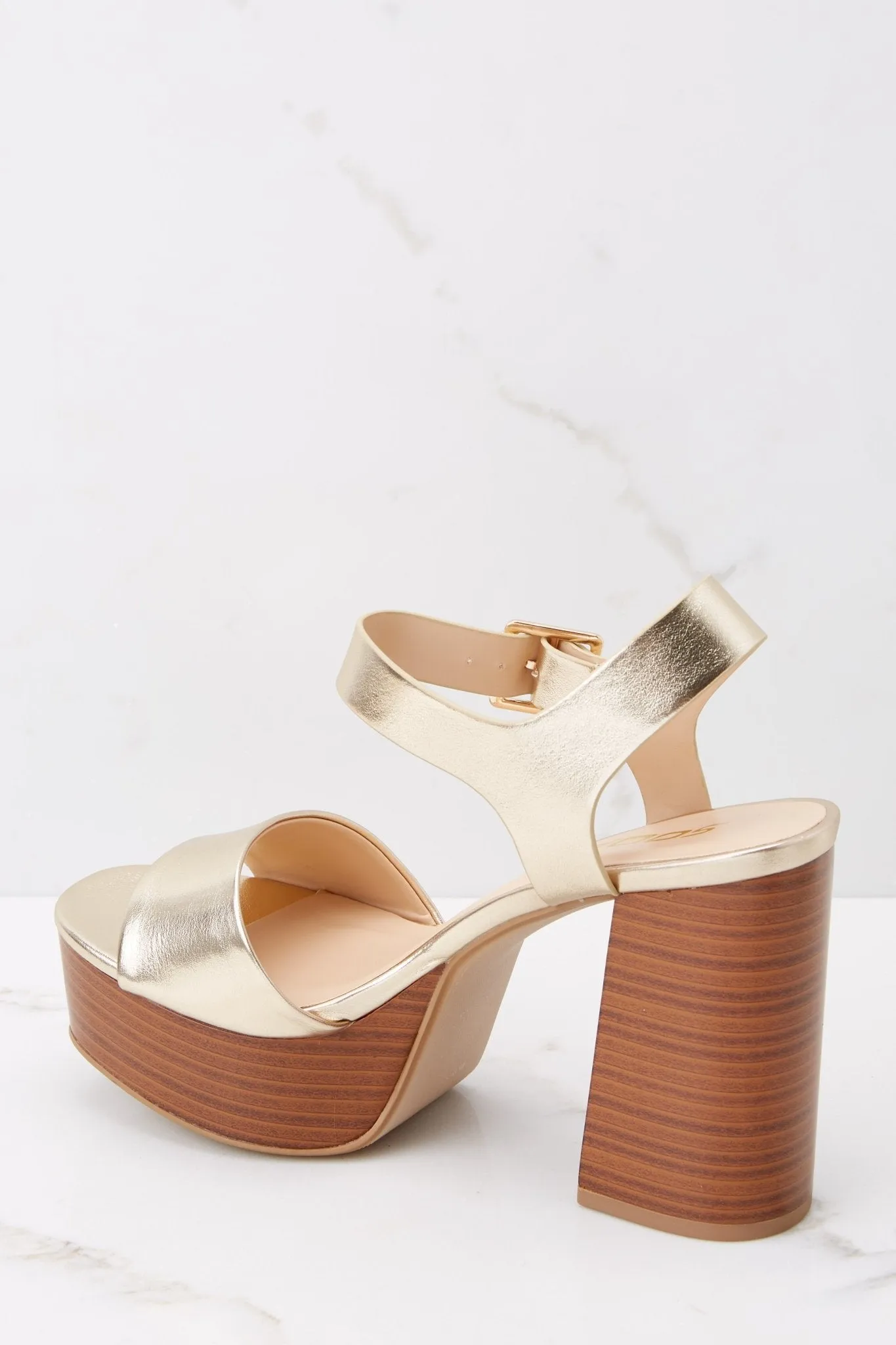 Fancy Feet Gold Heels