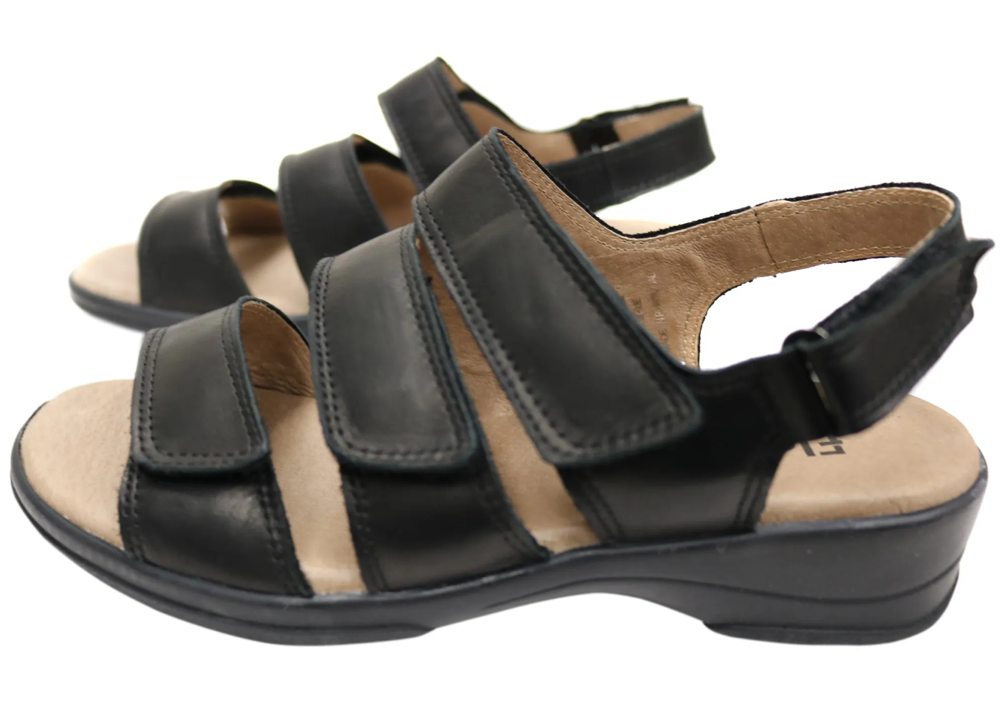 Flex & Go Renay Womens Comfortable Leather Sandals Made In Portugal