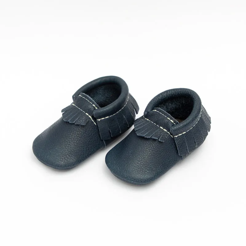 Freshly Picked Navy City Soft Sole Moccasins