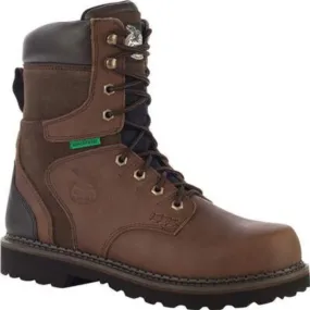 Georgia Boot Brookville Men's Waterproof Work Boots G9334 In Brown