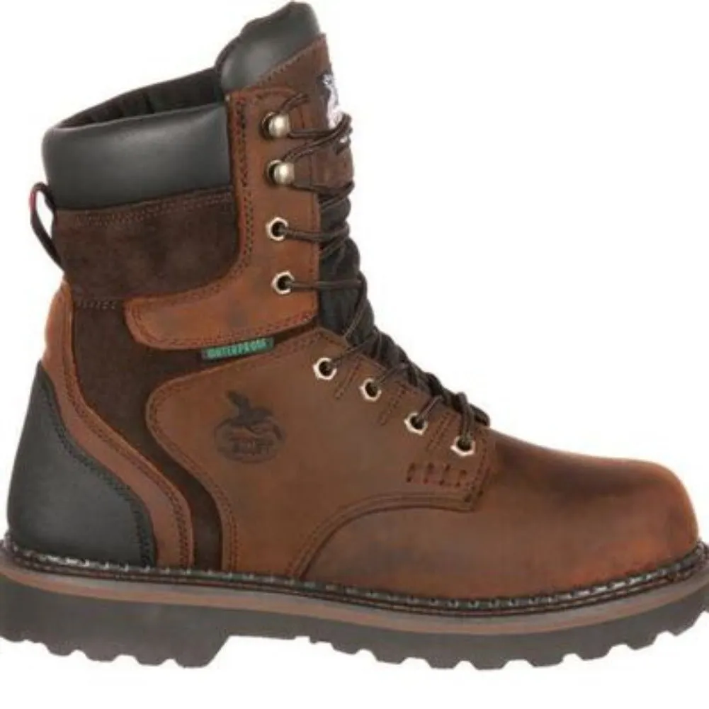 Georgia Boot Brookville Men's Waterproof Work Boots G9334 In Brown