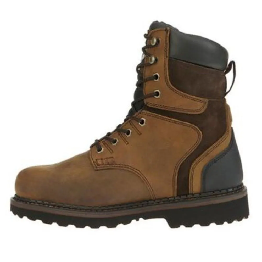 Georgia Boot Brookville Men's Waterproof Work Boots G9334 In Brown