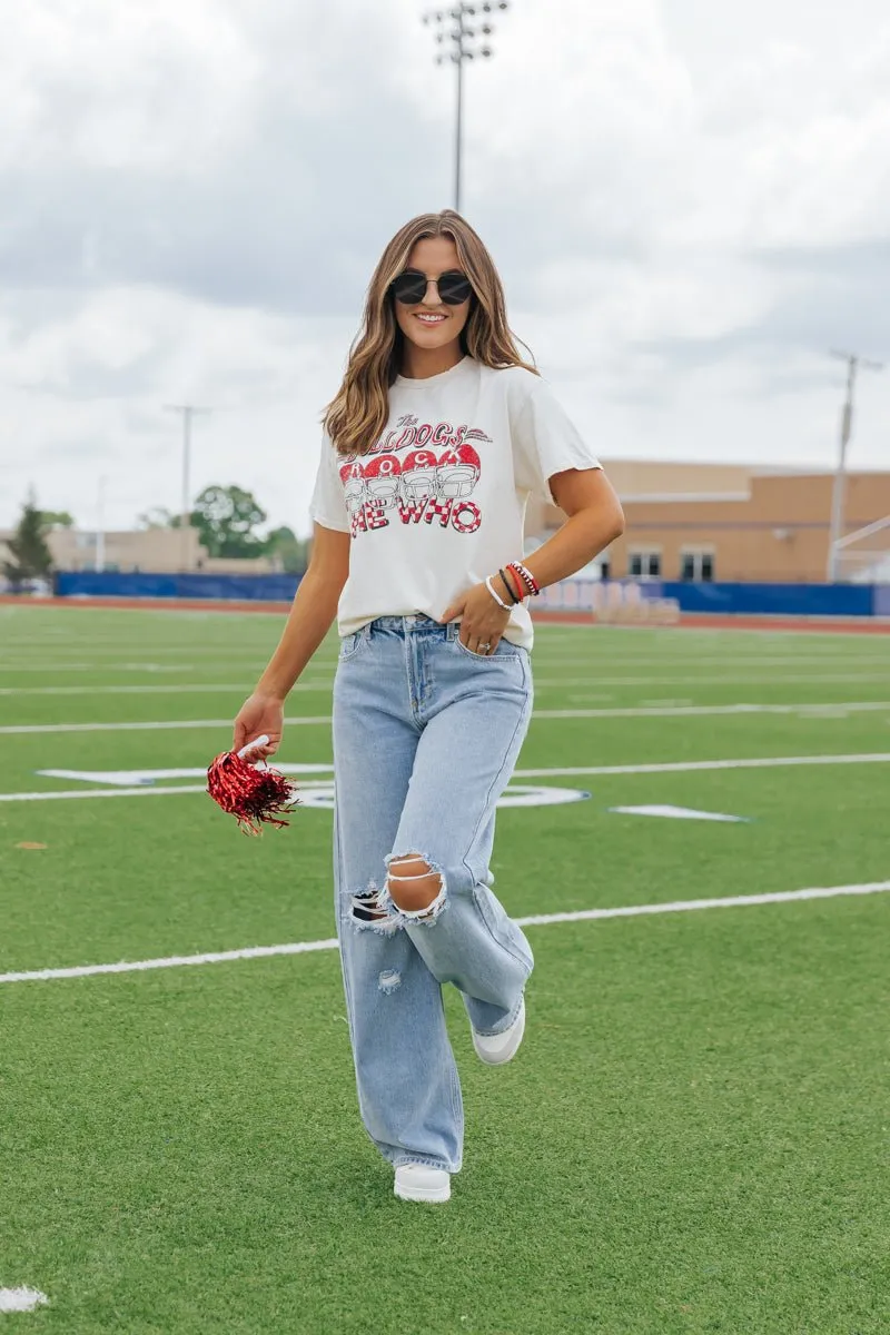 Georgia Bulldogs Graphic Tee - Cream - FINAL SALE