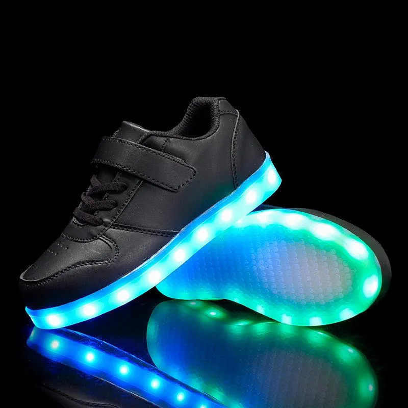 Glowing Night Led Shoes For Kids - Black | Kids Led Light Shoes