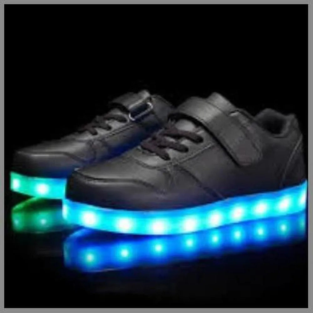 Glowing Night Led Shoes For Kids - Black | Kids Led Light Shoes