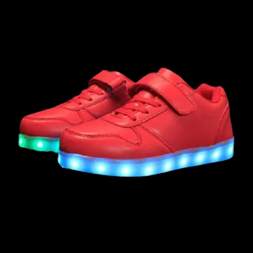 Glowing Night Led Shoes For Kids - Red  | Led Light Shoes