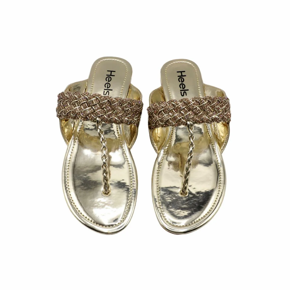 Golden Fancy Chappal 010099