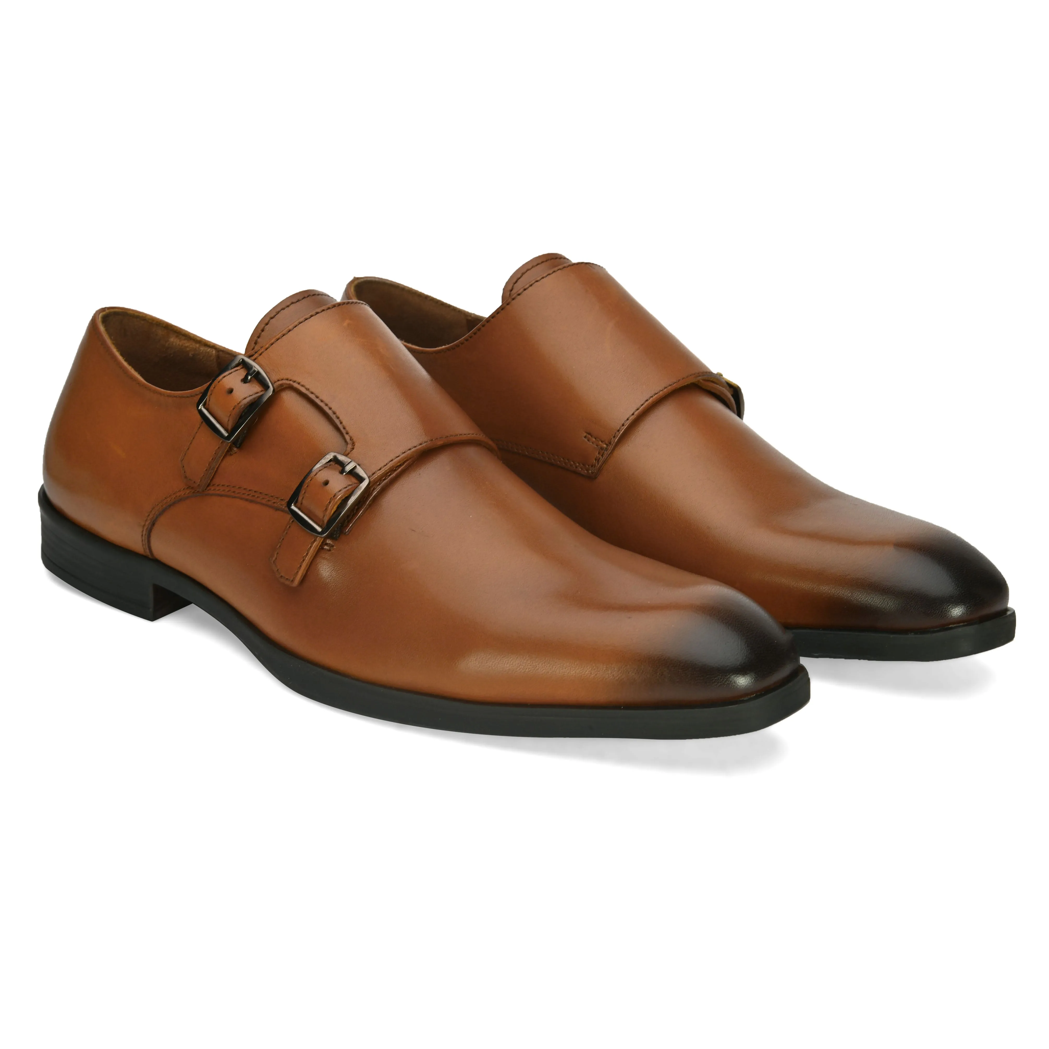 Hugo Classic Tan Monk Shoes