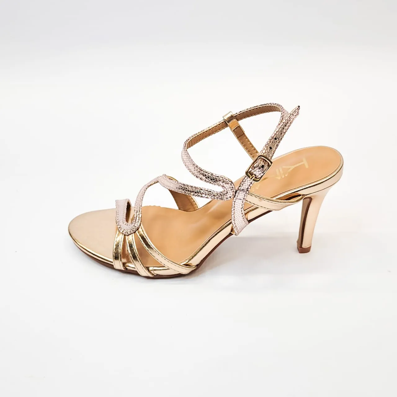 Kimi champagne strappy slingback heel