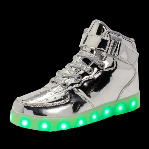 Led Shoes High Top With Remote Black, Blue, Gold, White and Lavender | Light Up Shoes For Men And Women | Led Shoes For Adults