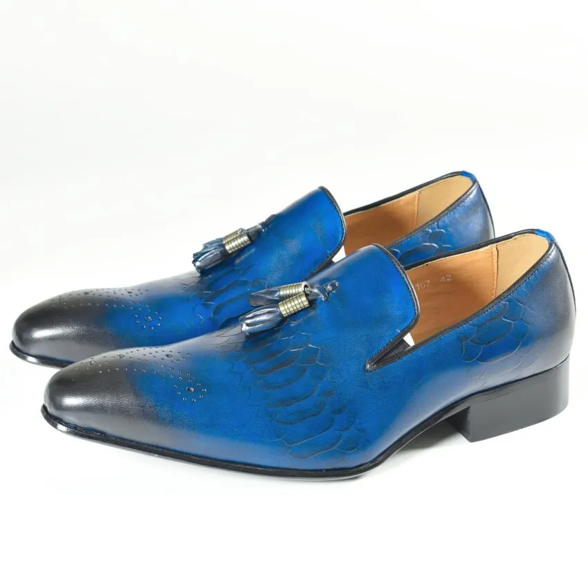 Light Blue Gradient Color Casual Loafers