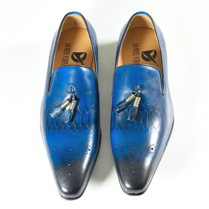 Light Blue Gradient Color Casual Loafers