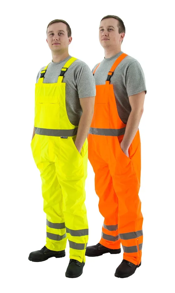 Majestic 75-2353 Hi-Vis Yellow Waterproof Bib Overall ANSI E