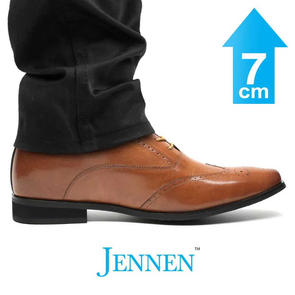 Mr. Gounod Light Brown 7cm | 2.8 inches Taller Business Shoes for Men