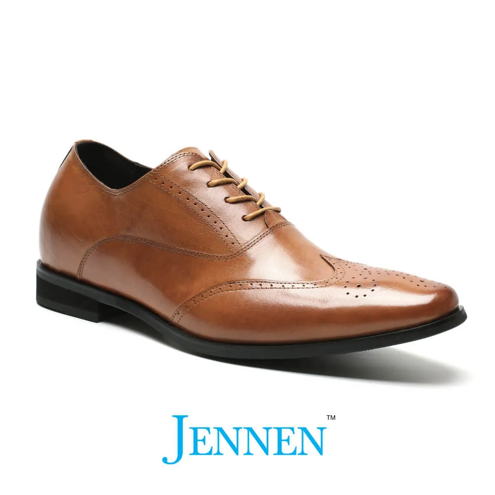 Mr. Gounod Light Brown 7cm | 2.8 inches Taller Business Shoes for Men