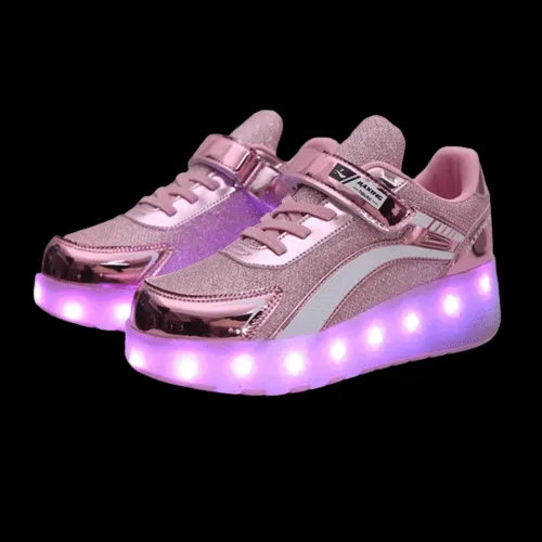 New Usb Charging Led Light Roller Skate Shoes For Children