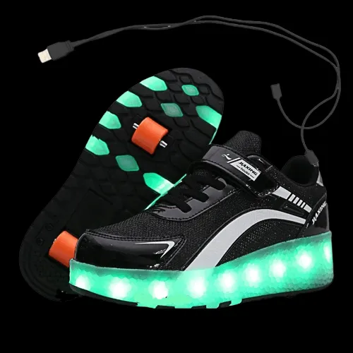 New Usb Charging Led Light Roller Skate Shoes For Children