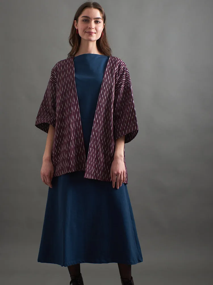 Relaxed Jacket - Plum Ikat