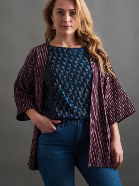 Relaxed Jacket - Plum Ikat