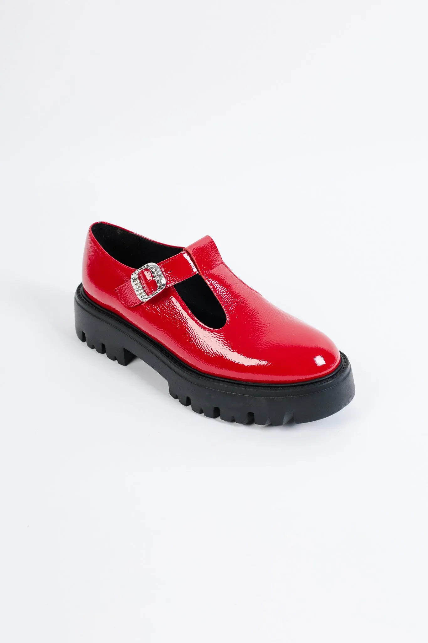 SALOME RED- Extra Light T-Bar Shoes