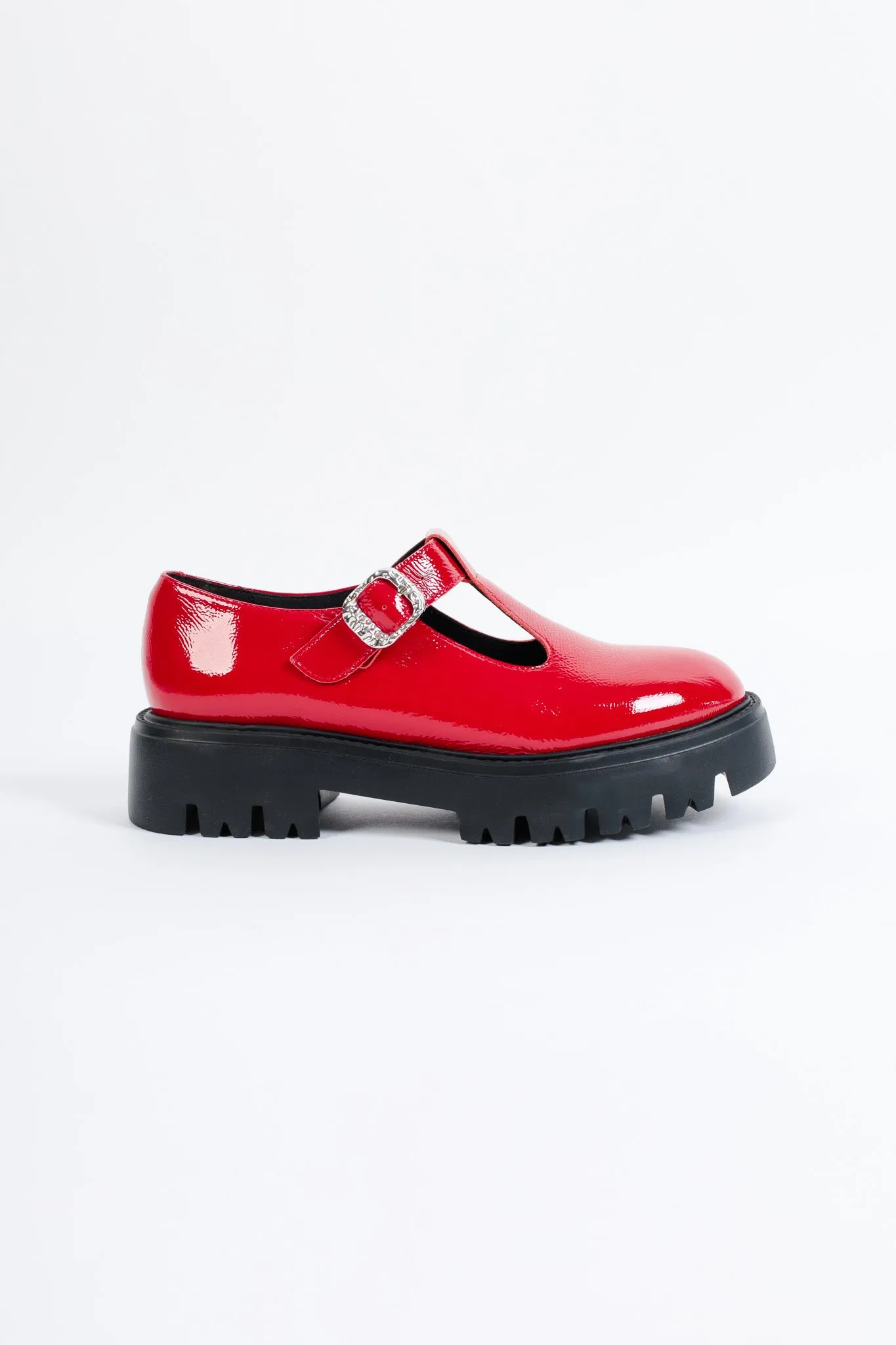 SALOME RED- Extra Light T-Bar Shoes