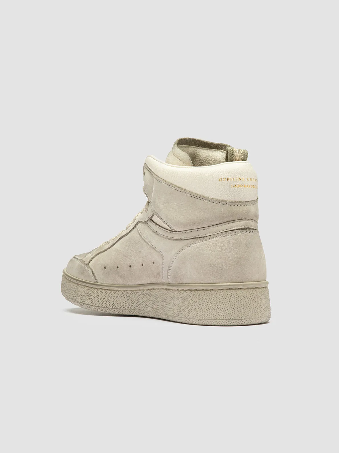 THE ANSWER 108 - Off White Nubuck High Top Sneakers