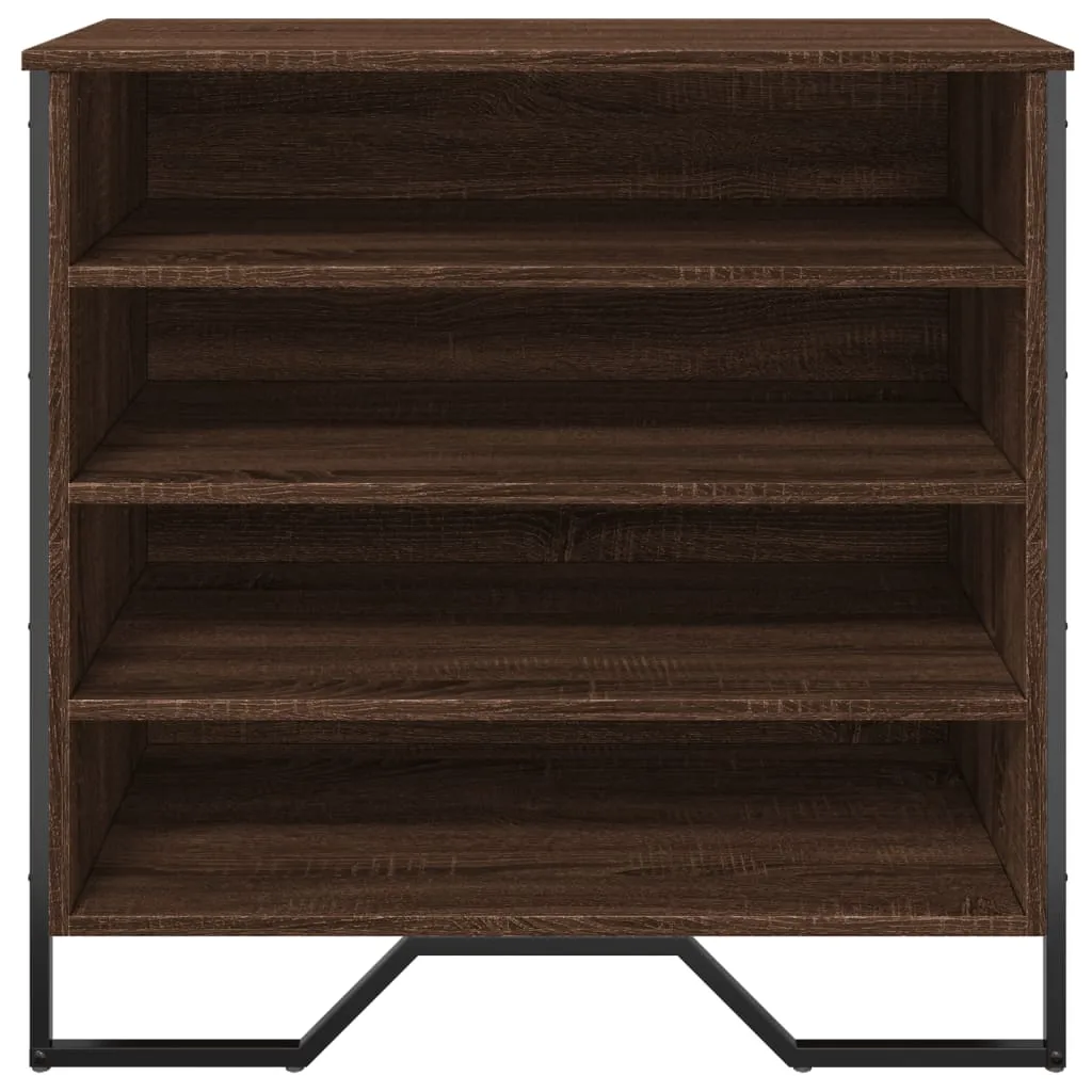 vidaXL Shoe Cabinet Brown Oak 80x38x78 cm Engineered Wood