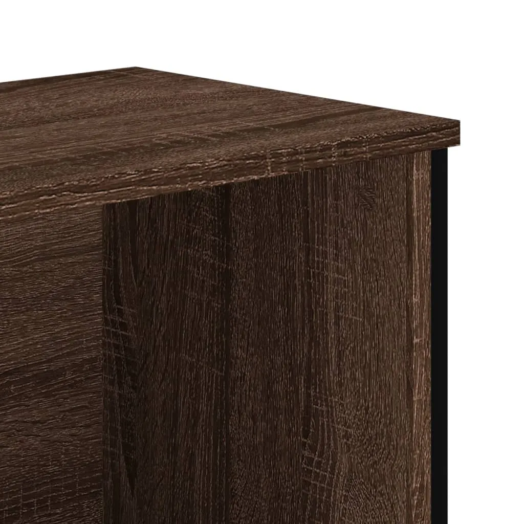 vidaXL Shoe Cabinet Brown Oak 90x38x45.5 cm Engineered Wood