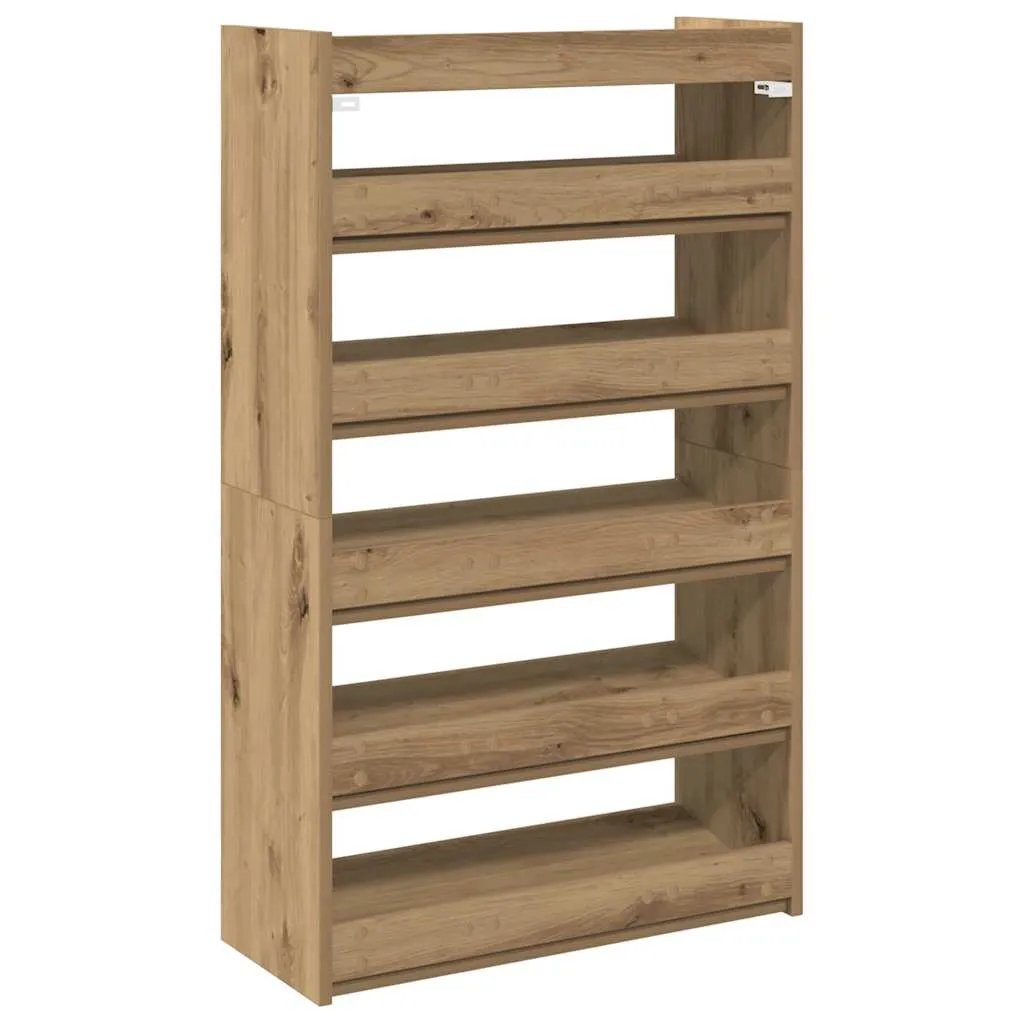 vidaXL Shoe Rack Artisan Oak 60x25x100 cm Engineered Wood