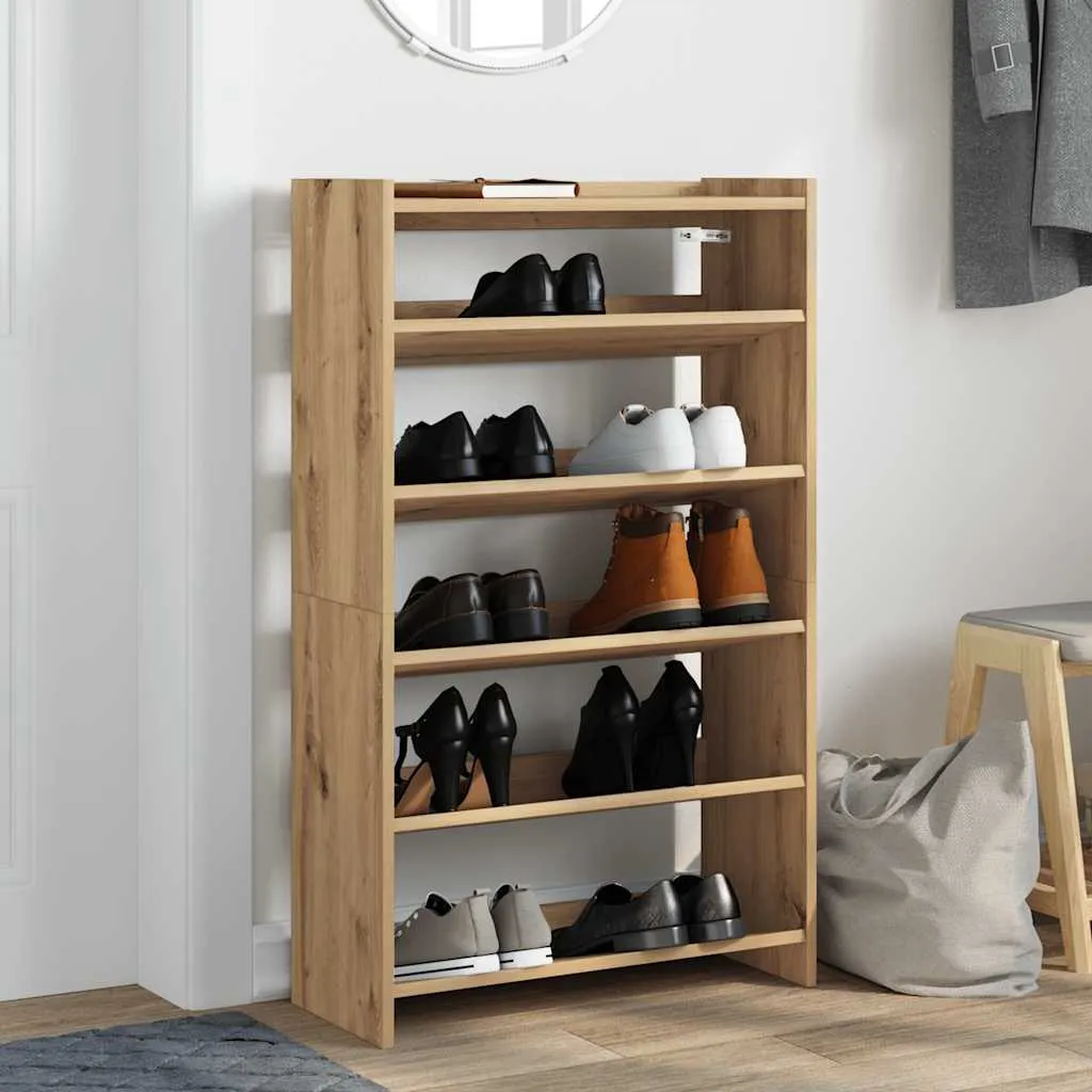 vidaXL Shoe Rack Artisan Oak 60x25x100 cm Engineered Wood